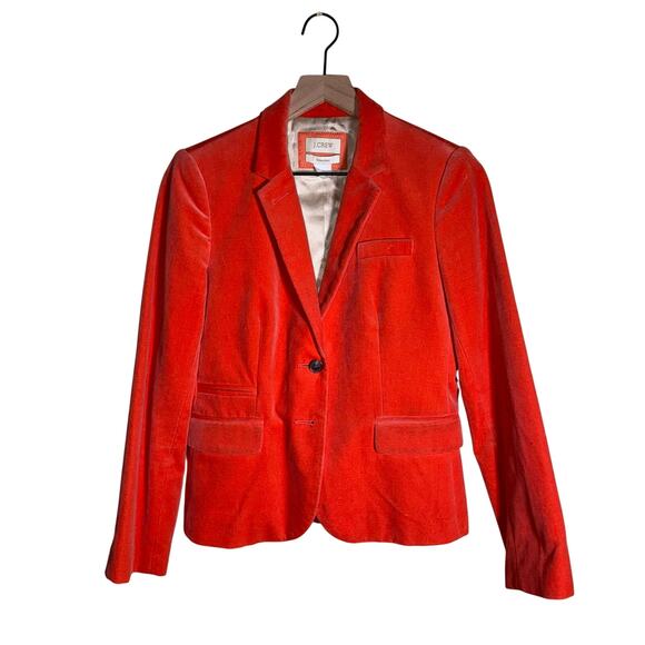 J.CREW Schoolboy coral velvet special occasion party office wear blazer 6 - Picture 3 of 7
